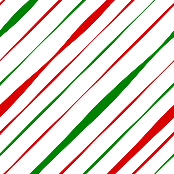 Candy Cane rött och grönt Stripes sömlösa mönster — Stock vektor