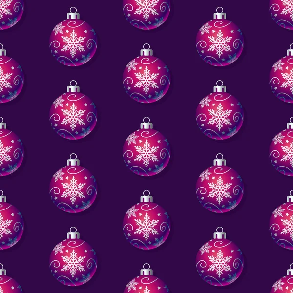 Paarse kerst Globe naadloze patroon Rechtenvrije Stockvectors