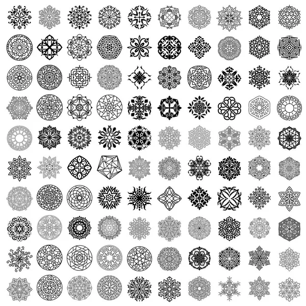 Mandala Ornaments Bundle — Stock Vector