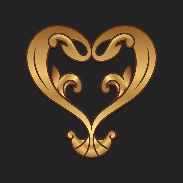 Ilustración decorativa del corazón de lujo — Vector de stock