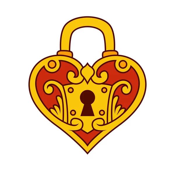 Kilit illüstrasyon şeklinde kalp