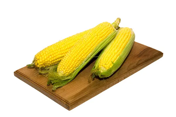 The fruit of the corn on white — Stock Photo, Image