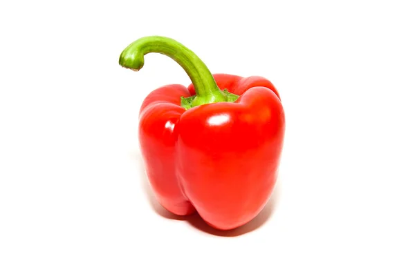 Le fruit du paprika rouge poivre sur blanc — Photo