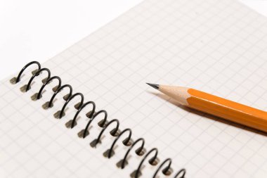 Kayıtlar için açık bir defter sayfalarında kalem