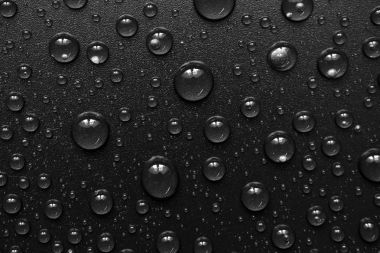water drops on black background. Macro. clipart