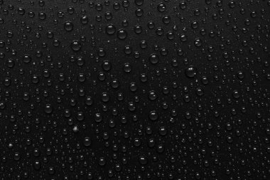 su siyah arka plan üzerine bırakır. Makro.