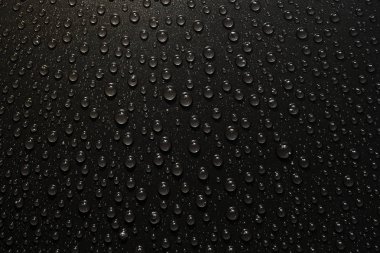 su siyah arka plan üzerine bırakır. Makro.