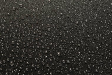 su siyah arka plan üzerine bırakır. Makro.