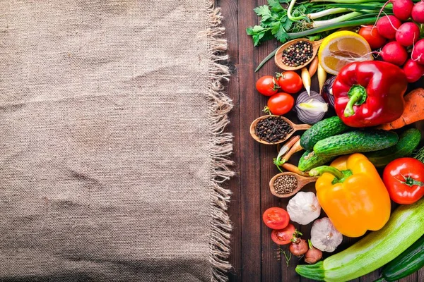 Marco de los alimentos ecológicos — Foto de Stock