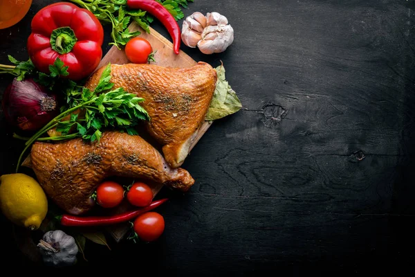 Sarımsak ile ızgara tavuk