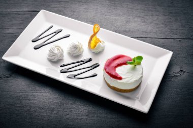 Panacotta dessert On  background