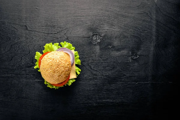 Hamburguesa con queso, carne — Foto de Stock