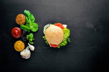 Peynir, hamburger eti