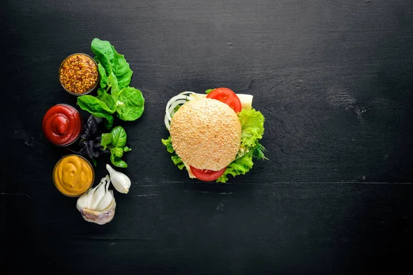 Peynir, hamburger eti