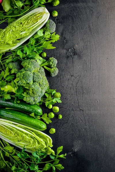 Taze yeşil sebze topluluğu