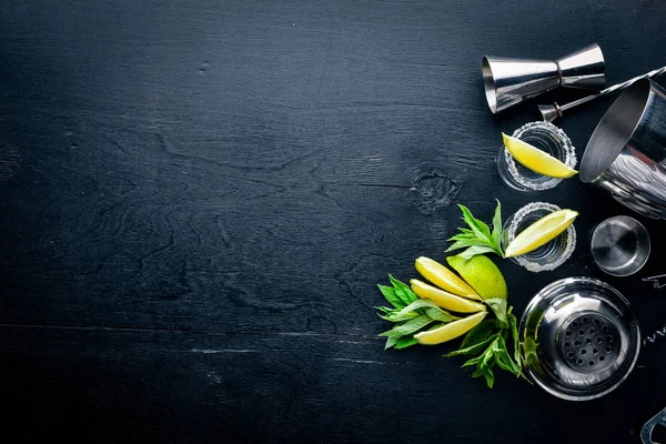 Tekila kireç ve buz ile