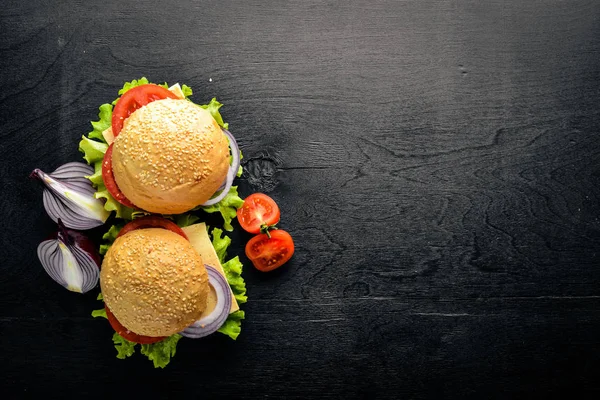 Hamburguesas con queso, carne — Foto de Stock