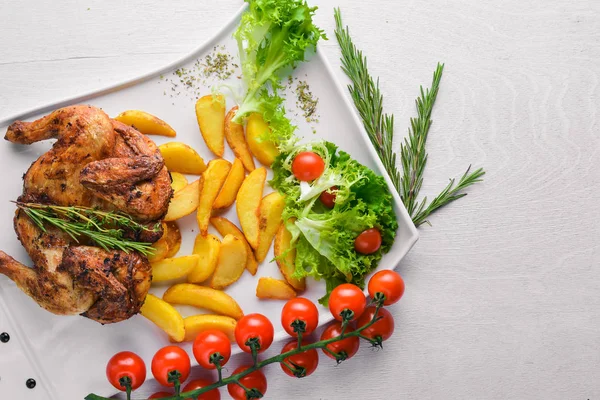 Tavuk ızgara, patates