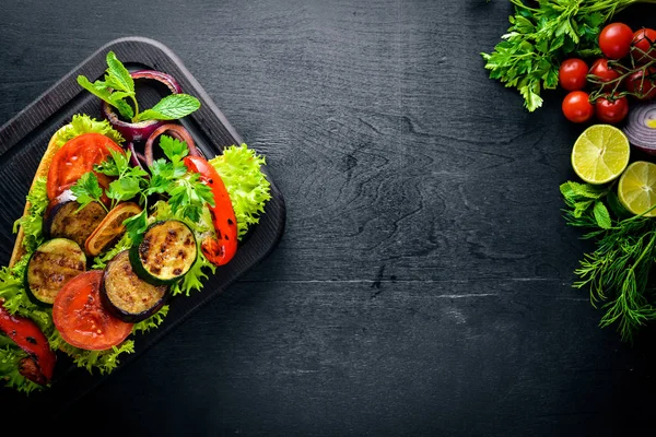 Bruschetta ızgara sebzeler