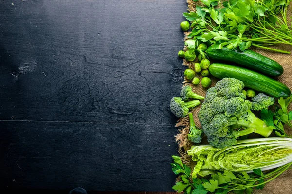 Taze yeşil sebze topluluğu