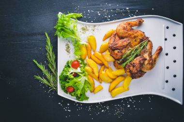 Tavuk ızgara, patates