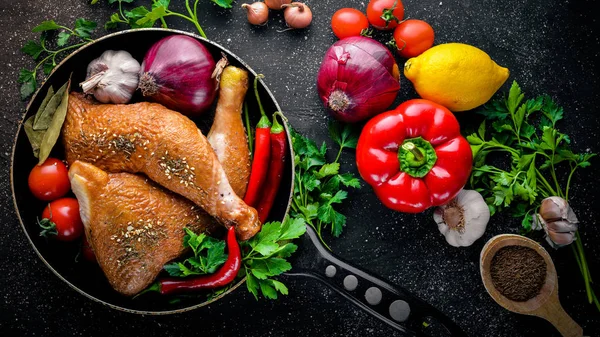 Sarımsak ile ızgara tavuk