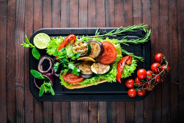 Bruschetta ızgara sebzeler