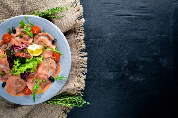 Carpaccio balık, sebze