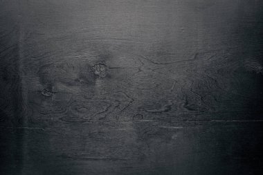 Siyah ahşap yapısal arka plan. Üstten Görünüm. Boş alan.