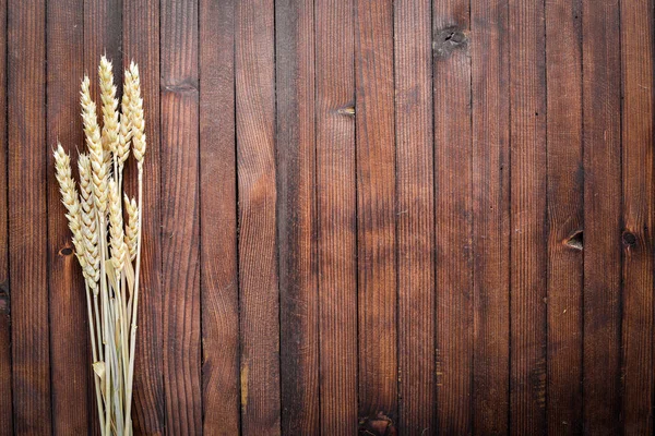 Wheat, oats, millet, barley. On Wooden background. Top view. — Stock Photo, Image