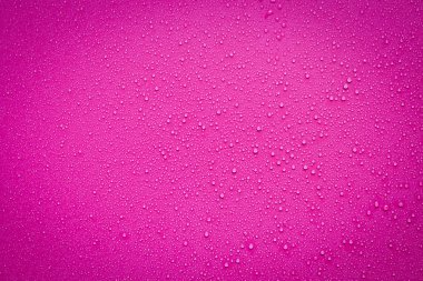 Menekşe arkaplanda su damlaları.