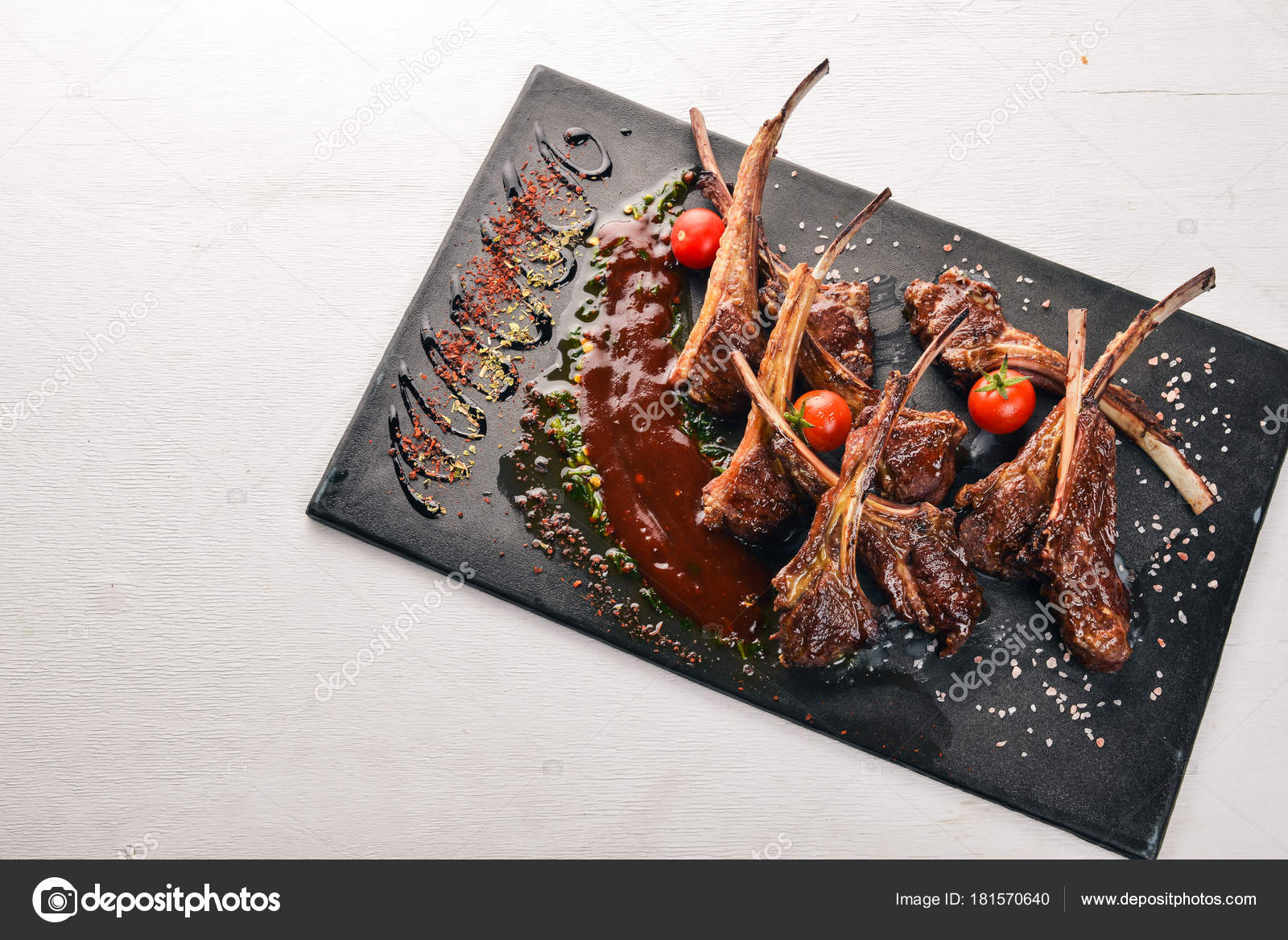 Baked Rib Grilled Mutton Carry Lamb Tagliateli Italian Cuisine Free