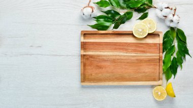 Spa tedavisi afişi. Spa konsepti. Üst Manzara. Metnin için boş yer.