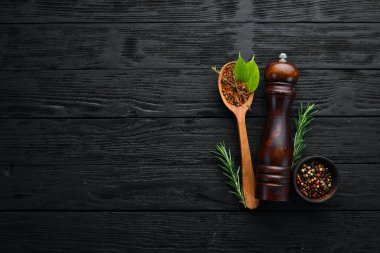 Pepper Mills. Süper manzara. Metnin için boş yer.