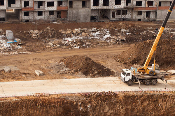 preparation of the Foundation of the house building process