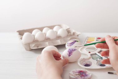 Boyama Renkleri Paskalya için botanik illüstrasyon yumurta.