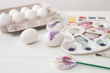 Boyama Renkleri Paskalya için botanik illüstrasyon yumurta.