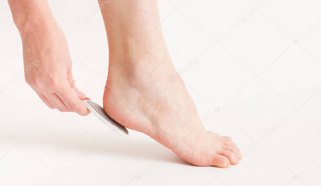 Cleansing heel on white background