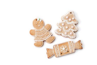 Noel ağacı süslemek için Noel zencefilli bisküvi