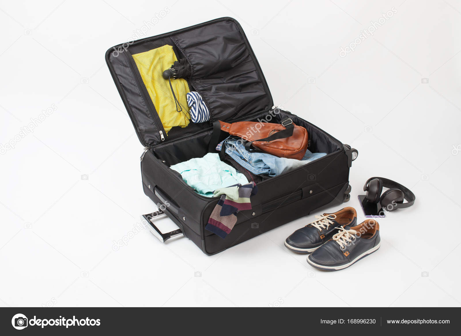clothes in a suitcase