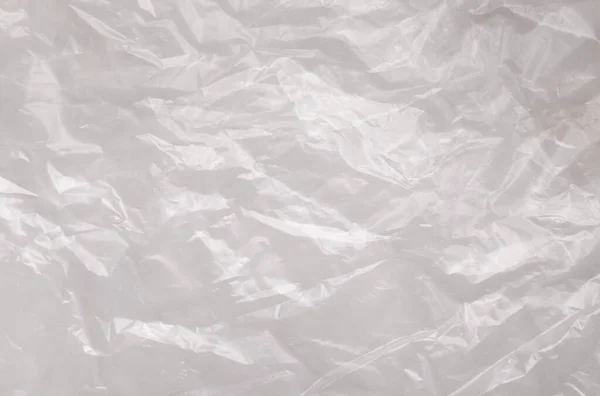 白色背景下聚乙烯透明膜的背景纹理 — 图库照片