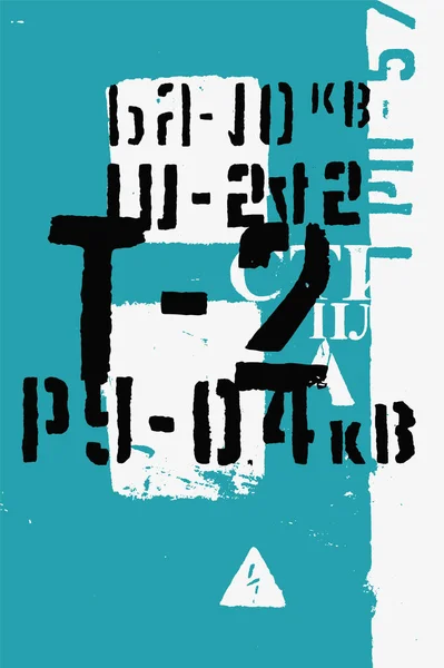 Typographie rétro grunge fond abstrait avec des signes. Illustration vectorielle . — Image vectorielle