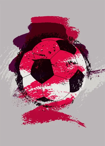 Fußballtypografisches Vintage Grunge Poster. Retro-Vektor-Illustration. — Stockvektor