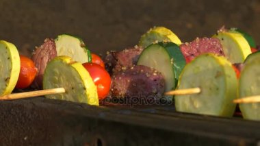 Kebap ızgara, 4k yavaş Pan