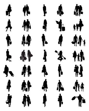 alışveriş siluetleri