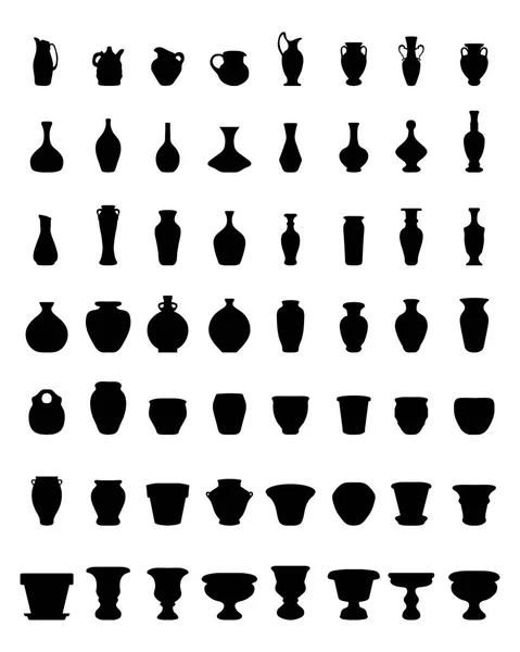 Macetas y cerámica — Archivo Imágenes Vectoriales