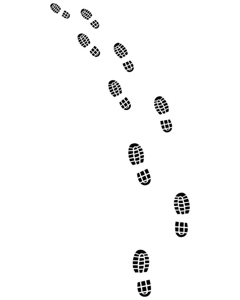 Huella de huellas de zapatos — Archivo Imágenes Vectoriales