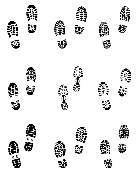 Impressions de chaussures — Image vectorielle