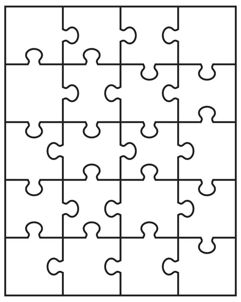 Illustration Transparente Différentes Parties Puzzle Blanc — Image vectorielle