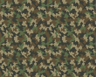 Dijital Yeşil kamuflaj, illüstrasyon seamless modeli